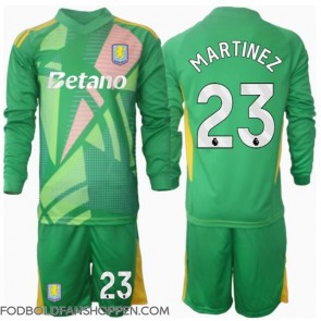 Aston Villa Emiliano Martinez #23 Målmand Hjemmebanetrøje Børn 2024-25 Langærmet (+ Korte bukser)